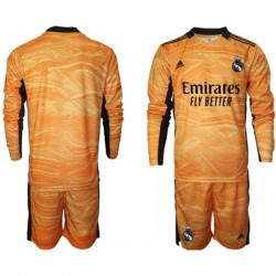 Camisola Real Madrid Guarda-redes Criança Equipamento Segundo 2021-2022 Manga Comprida
